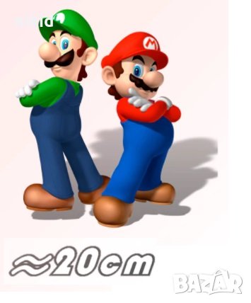 Супер Марио и Луиджи Super Mario голяма термо щампа апликация картинка за дреха лепенка, снимка 1