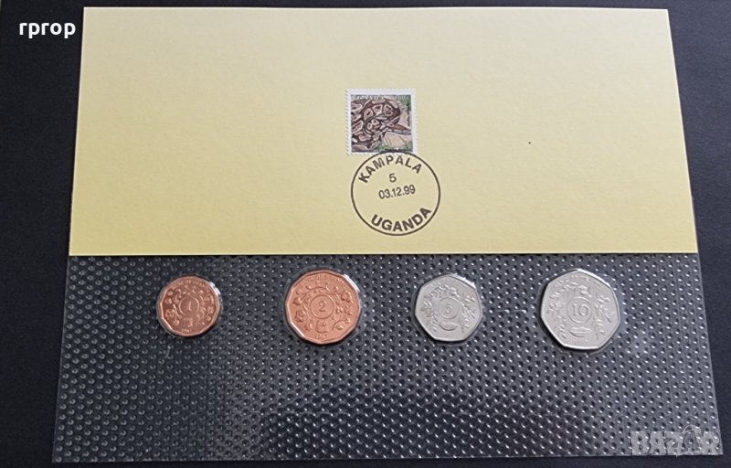 Уганда. Лот. 1, 2 ,5 и 10  шилинга. UNC. Чисто нови .4 бройки., снимка 1