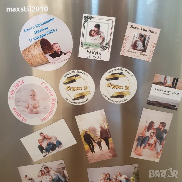 Магнити за подарък за кръщене, бал, сватба, рожден ден. Рекламни магнити с лого, снимка 1