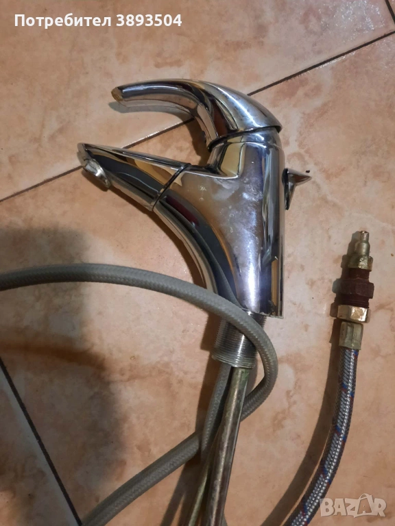 Смесител с удължител за интимен душ + смесител за кухня, снимка 1
