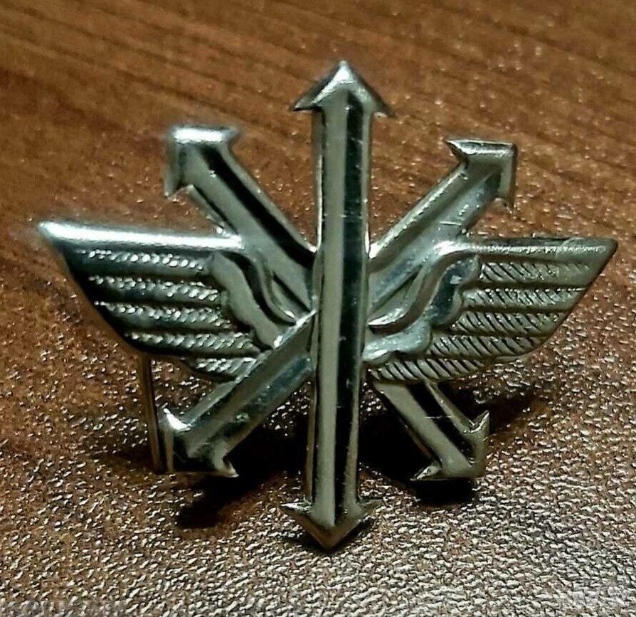 вензел РТВ Българска армия, ВМС нов сребърен цвят, снимка 1