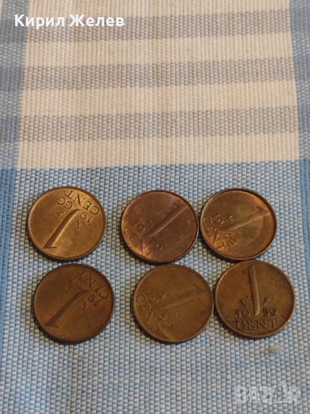 Лот монети 6 броя 1 цент Недерландия различни години за КОЛЕКЦИЯ ДЕКОРАЦИЯ 30245, снимка 1