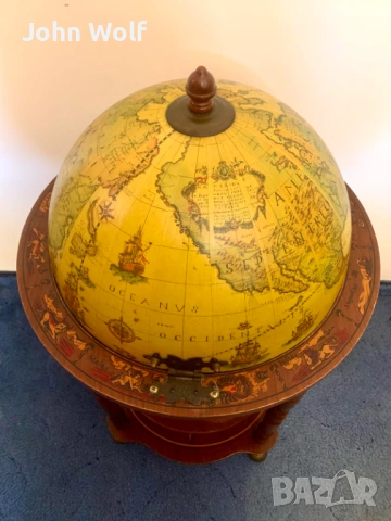 Винтидж бар-глобус / мини бар за алкохол – 100 см, снимка 3 - Други - 53837634