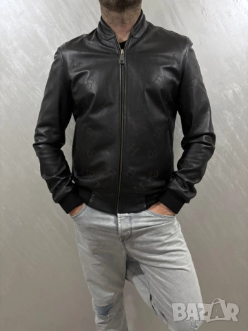 Мъжко кожено яке , снимка 3 - Якета - 52432582