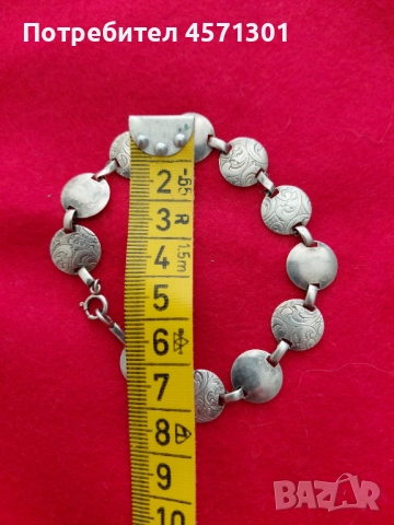 Сребърна гривна , снимка 2 - Гривни - 51471634