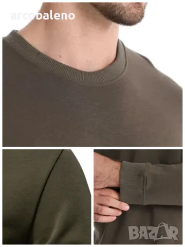 Мъжки свободен едноцветен ежедневен суичър с кръгло деколте, 8цвята , снимка 4 - Суичъри - 48002884