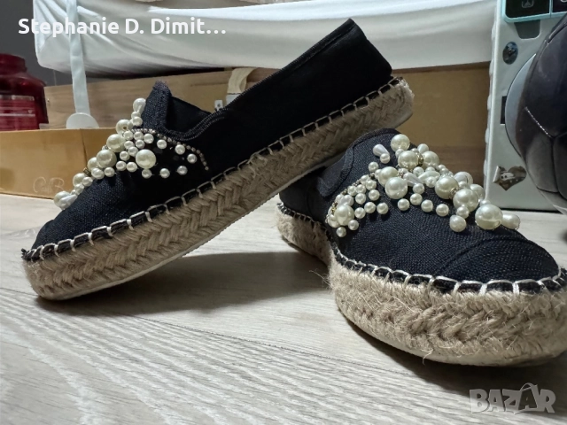 Еспадрили с камъни и перли, снимка 8 - Дамски ежедневни обувки - 52448975