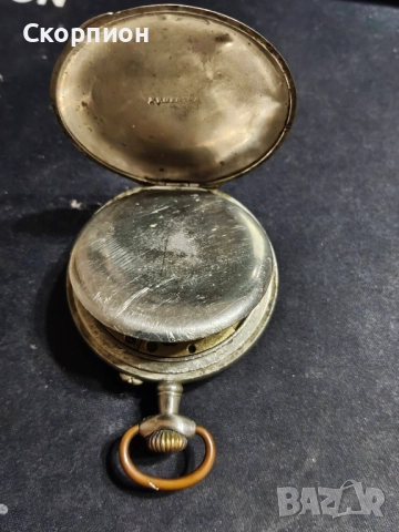 Швейцарски джобен часовник с посребрени капаци 1925г. - 10 РУБИНА, снимка 7 - Джобни - 49866321