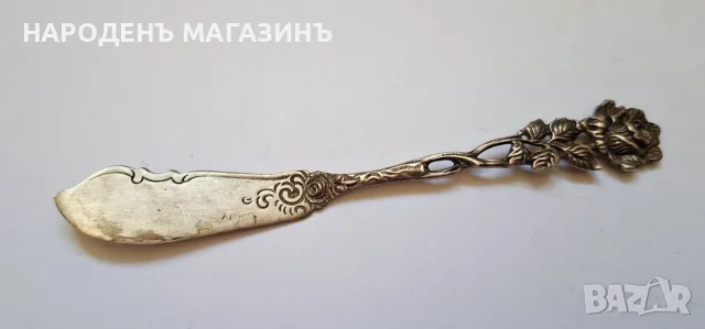Немски нож сребърно ножче за масло сребро проба 835 сервиз прибори прибор  , снимка 2 - Други ценни предмети - 56009839