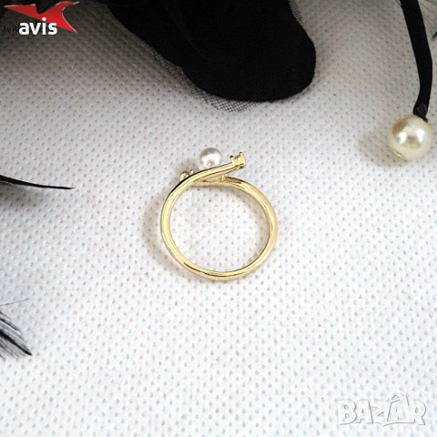 Пръстен с 14К златно покритие 224847, снимка 2 - Пръстени - 53627615