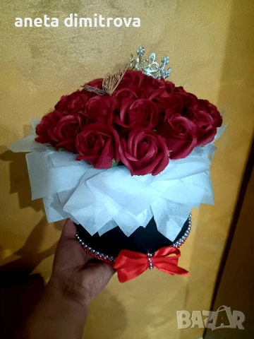 Ръчно изработени букети , снимка 4 - Изкуствени цветя - 53144666
