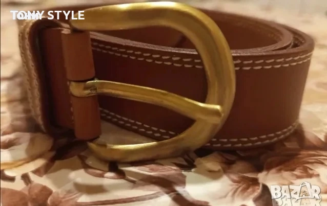 Нов Италиански Дамски Колан Изцяло от Естествена Кожа 125см., снимка 9 - Колани - 51696887