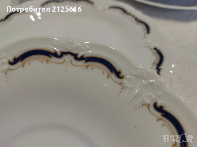 Баварски порцеланов сервиз за чай десерт в топ състояние, снимка 18 - Сервизи - 42733335