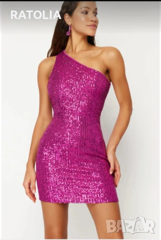 Дамска парти рокля с пайети , снимка 2 - Рокли - 51132234