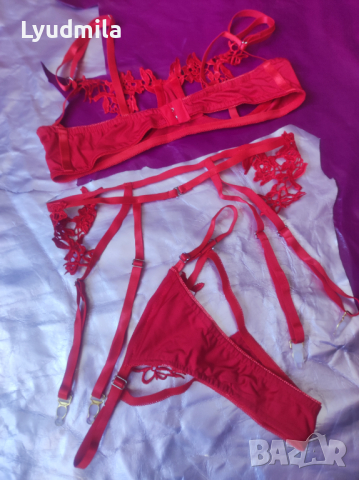 Дантелено бельо в страстно червено , снимка 8 - Подаръци за мъже - 36232103