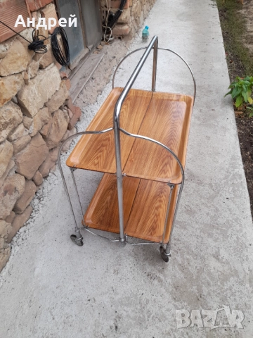 Стара количка за сервиране, снимка 3 - Други ценни предмети - 52079729