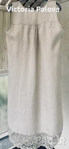 Красива ленена рокля свободна кройка 100% лен, снимка 9 - Рокли - 50378413