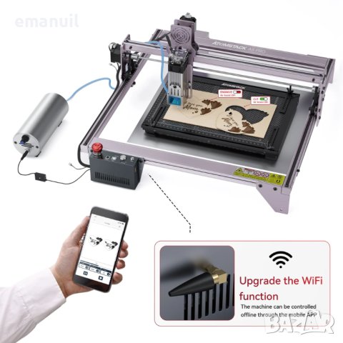 АВТО КОНТРОЛЕР AIR ASSIST ATOMSTACK и др. CNC лазер лазерно гравиране рязане, снимка 6 - Други машини и части - 40683259