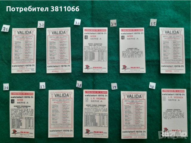 Panini and Valida old stickers/ Стари стикери на Панини и Валида на футболисти -1965-1980г, снимка 13 - Колекции - 44811615