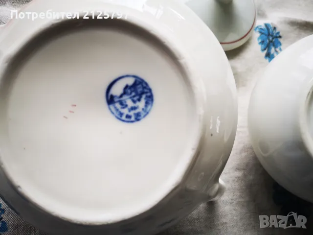 Лот порцеланови латиера (каничка) и захарница, снимка 9 - Антикварни и старинни предмети - 49798146