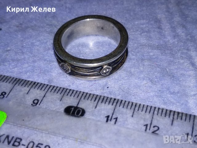 ДИАМАНТЕН СКЪПОЦЕНЕН СРЕБЪРЕН АРТ ПРЪСТЕН ОКСИДИРАНО СРЕБРО 925 с 2 ЛАБОРАТОРНИ БРИЛЯНТА 38296, снимка 7 - Пръстени - 40932513