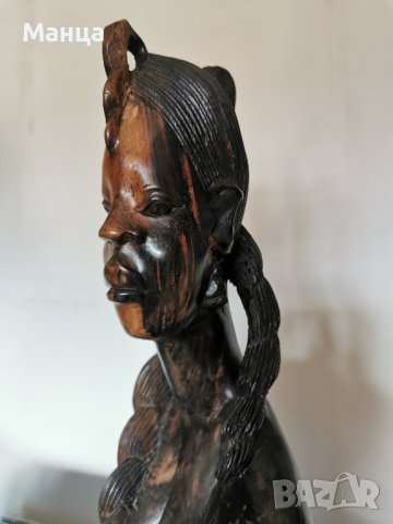 Африканска абаносова фигура, снимка 5 - Антикварни и старинни предмети - 44445952