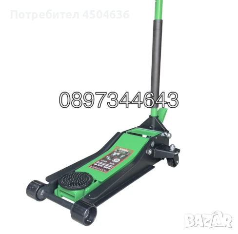 Нископрофилен крик крокодил 4 тона с две помпи и педал 75 - 505 мм ROCKFORCE, снимка 3 - Други инструменти - 50967770