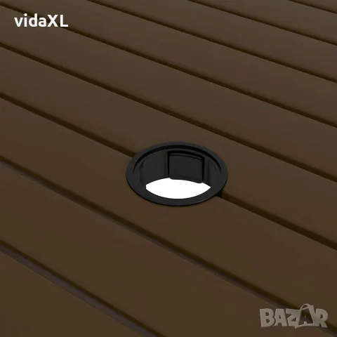 vidaXL Градинска маса, кафява, 81,5x81,5x72 см, стомана, снимка 3 - Градински мебели, декорация  - 56146661