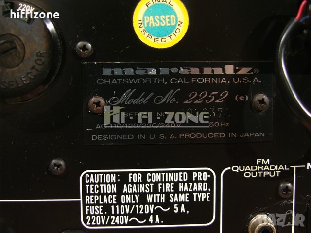 РЕСИВЪР  Marantz model 2252 , снимка 10 - Ресийвъри, усилватели, смесителни пултове - 40334057