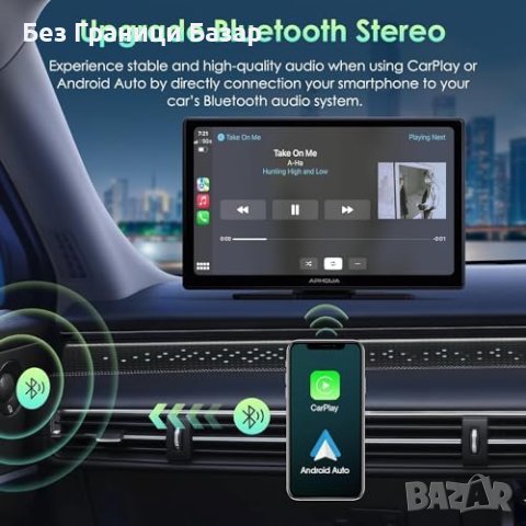 Нов 9-инчов Безжичен CarPlay/Android Auto + 2.5K Dash Cam за кола автомобил, снимка 6 - Друга електроника - 44394583