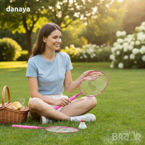 6478 Комплект за федербал с 2 ракети и перце, снимка 4 - Тенис - 53812969