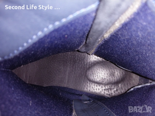 № 41 дамски боти естествен велур в син цвят, снимка 12 - Дамски боти - 53135033