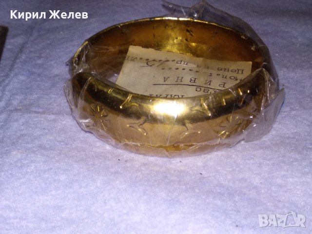 СТАРА ПОЗЛАТЕНА МЕДНА РЕГУЛИРУЕМА ОРНАМЕНТИРАНА РЕТРО ГРИВНА НЕПОЛЗВАНА! 12626, снимка 6 - Антикварни и старинни предмети - 41198468