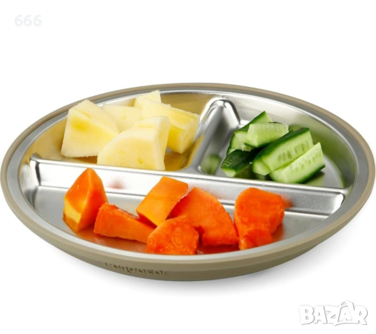 Неплъзгащ се комплект от 3 бр за нене на малки деца, подходящ за съдомиялна машина (син/зелен/кафяв), снимка 3 - Други стоки за дома - 53597389