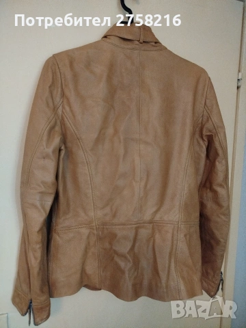 пролетно яке цвят карамел естествена кожа, снимка 4 - Якета - 53650356