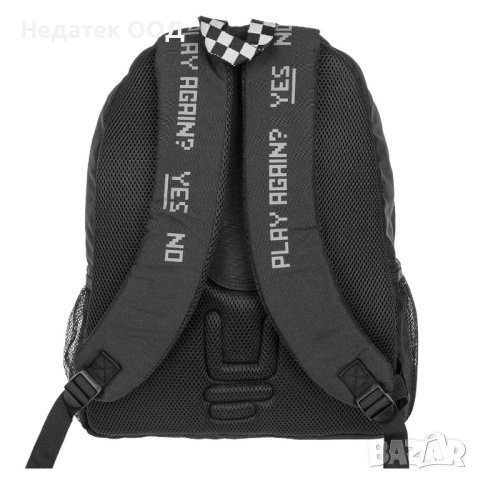 Ученическа раница  Unkeeper,   Black Press Start Game, Черна, снимка 2 - Раници - 41863307