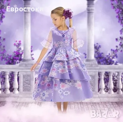 Детски костюм Aomig Принцеса Изабела, детска рокля на принцеса Изабела с бижута, за ръст 150 см, снимка 7 - Детски рокли и поли - 47662085