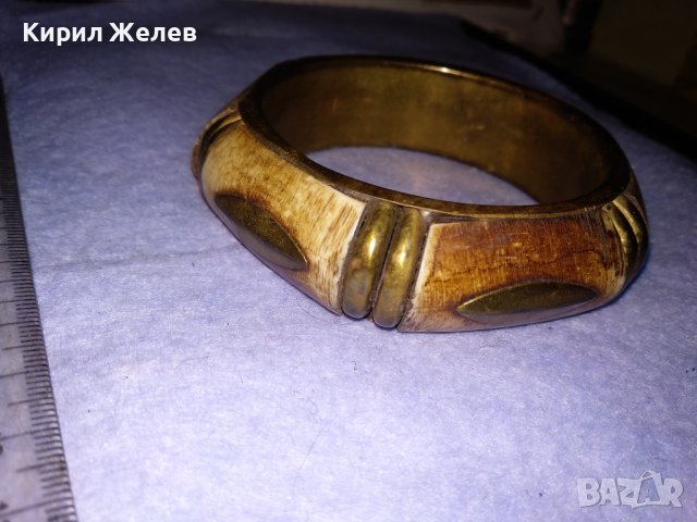 СТАРА БРОНЗОВА ТИБЕТСКА ТРАДИЦИОННА ЕТНО ГРИВНА с КАМИЛСКА КОСТ РЪЧНА ИЗРАБОТКА 16702, снимка 12 - Антикварни и старинни предмети - 41202239