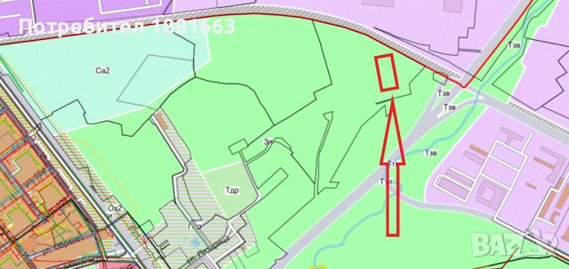 Продава се парцел  район Връбница с площ 5407 кв. м в строителните граници на гр. София , снимка 4 - Парцели - 40709662