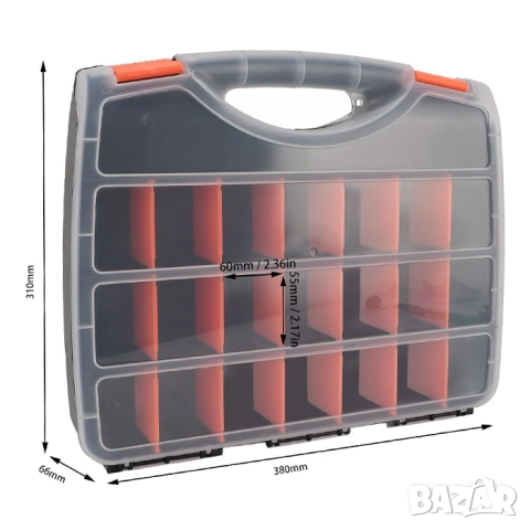 Органайзер за инструменти PA1303 – Куфарче с 21 отделения, снимка 4 - Куфари с инструменти - 52332266