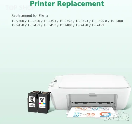 LIFOR PG-560XL CL-561XL 560XL 561XL за Canon 560 561 касети за Pixma, снимка 4 - Консумативи за принтери - 49340597