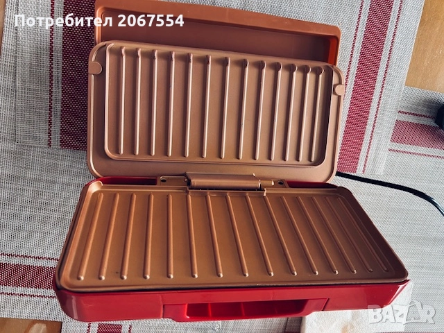 Малка скара с незалепващо покритие-No fat grill, 1000 W, снимка 7 - Скари - 51556587