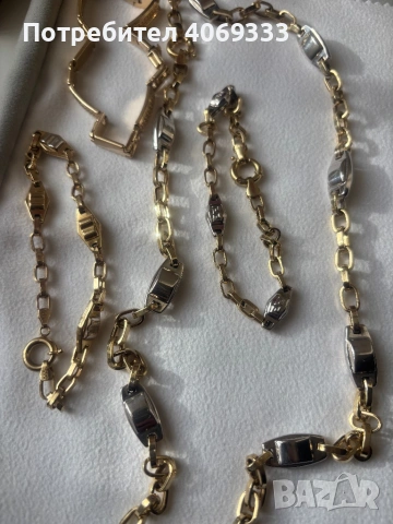 Златни гривни 14карата и ланец , снимка 15 - Гривни - 53666346