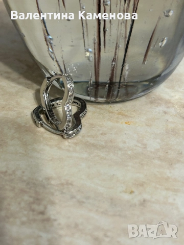 Сребърни обеци(925)  ,нови .Английско закопчаване , снимка 6 - Обеци - 52350380