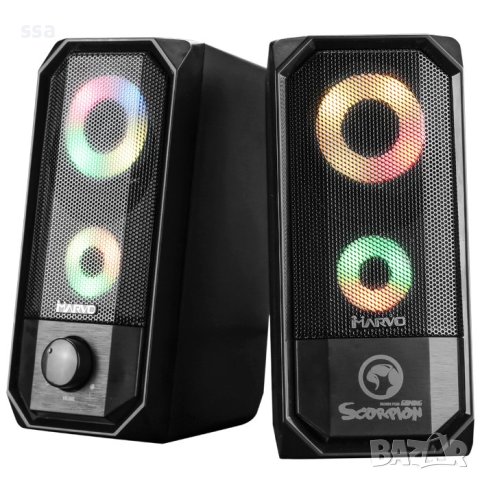 Marvo тонколони Gaming Speakers 2.0 6W RGB - MARVO-SG-265, снимка 3 - Тонколони - 41376173