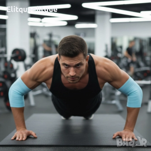 Удобен и дишащ еластичен бинт за облекчаване на болки и натоварвания в лакътя Elbow Support, снимка 4 - Други - 52375875