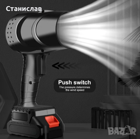Мощен струен вентилатор – Преносимо сушене и почистване с турбо скорост, снимка 2 - Вентилатори - 50637032
