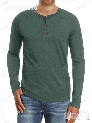 Мъжка модна блуза с дълъг ръкав, 8цвята, снимка 13 - Блузи - 42285799