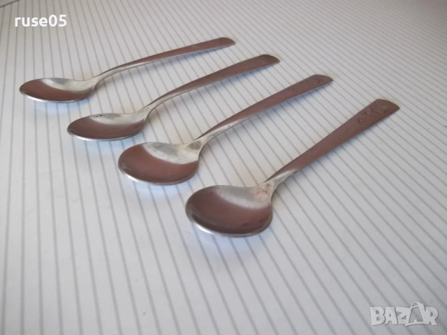 Лот от 4 бр. лъжици съветски, снимка 2 - Прибори за хранене, готвене и сервиране - 51006676