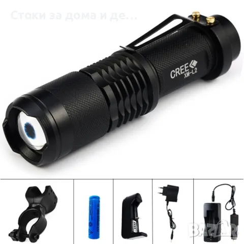 ✨Лед фенер с включено зарядно и батерия FL92, снимка 1